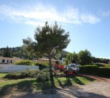 Vue du Pin et implantation maison au sol