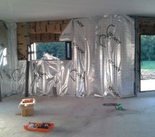 Pare vapeur sur toute la surface de la maison
