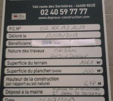 Panneau de construction