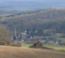 Village de Craonne vu du Plateau de Californie ( Chemin des Dames )