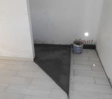 Début de notre douche à l'italienne