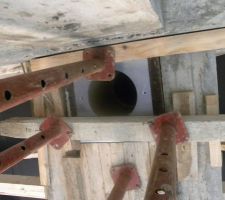 Conduit de cheminée vue de dessous