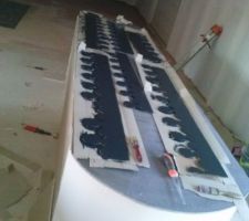 Fabrication des &eacute;tag&egrave;res pour la collection de jordan