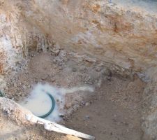 Trou pour l'implantation de la cave