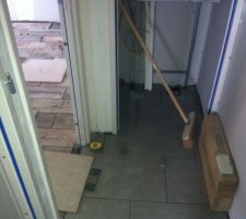 Carrelage couloir   local technique   chambre RDC