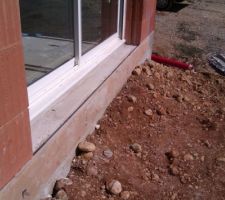 Coffrage seuil baie vitr&eacute;e