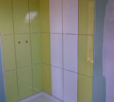 Coin douche de la salle de bain du haut