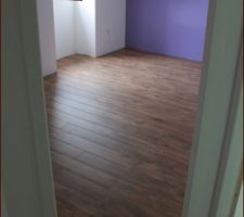 Parquet fait en 2 jours - merci à mes parents pour leur aide