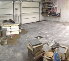 Carrelage garage fini