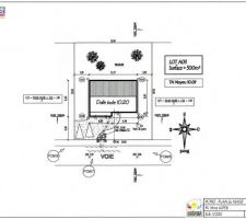 Implantation de la maison sur le terrain