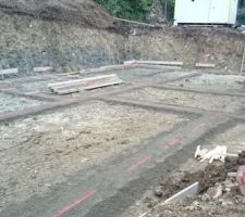 Semelle de propret&eacute; avant fondations