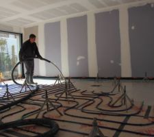 La chape liquide du plancher chauffant