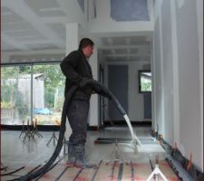 La chape liquide du plancher chauffant