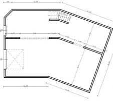 Voici le plan de notre sous sol, nous allons voir si il est possible d'avoir une porte de garage plus grande.