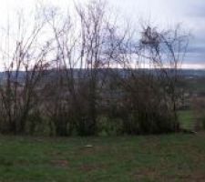 Photo panoramique d'une partie de la vue de notre terrain...