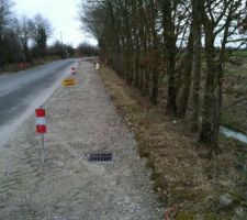 Busage des 60m de foss&eacute;  ainsi que la cr&eacute;ation d'un acc&egrave;s terrain