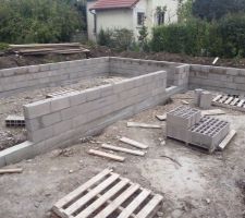 Les rangs centraux avec les trous d'homme