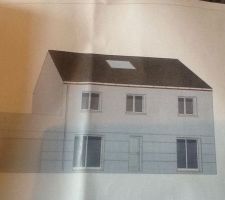 C est une maison bleu ....non plut&ocirc;t gris clair!!!