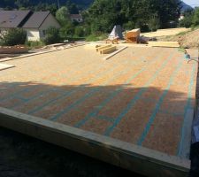 Fermeture dalle (osb4 18mm) et lisse basse murs