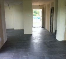 Carrelage rdc vu sur entree