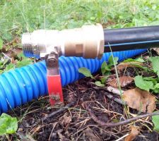 Raccord diam.32 et robinet de barrage