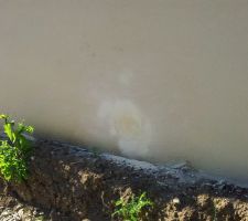 Trou du mur mitoyen rebouch&eacute; v'la comment !