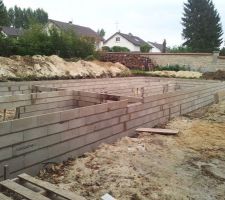 4 rangs de vide sanitaire et les planelles