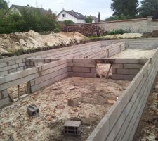 4 rangs de vide sanitaire et les planelles