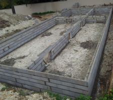 4 rangs de vide sanitaire et les planelles