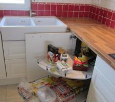 Vue meuble d'angle "haricot"