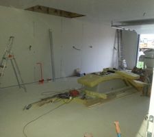 Placo garage en cours