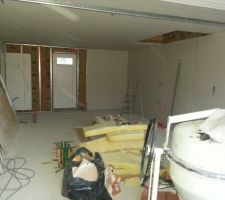 Placo garage en cours