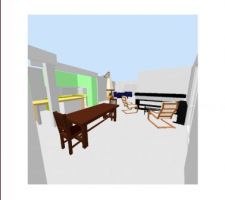 Perspective approximative de cuisine niveau rdc