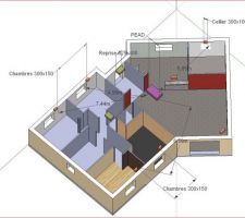 Plan distribution bouches de souffflage