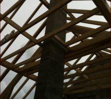 Pose du conduit de cheminée