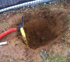Trou pour emplacement regard de compteur d'eau
