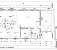 Plan maison t5 104m²