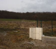 Le terrain vu de la descente de garage