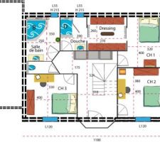 Plan du 1er etage avec les éléments