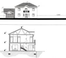 Vue de face - Permis de construire