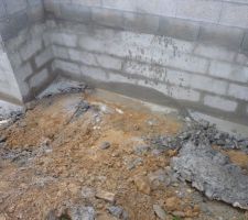 Photo de la réalisation du drainage périphérique n°4