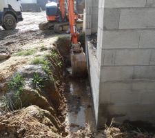 Photo de la réalisation du drainage périphérique n°6
