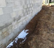 Photo de la réalisation du drainage périphérique n°11