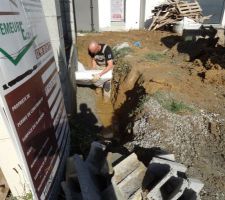 Photo de la réalisation du drainage périphérique n°14