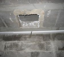 Débouchage du trou de conduit de fumée vue du RDC