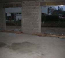 Vue du sud avec les seuils de baies coulissantes