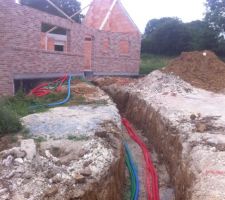 Tranché pour raccordement électrique, eau, téléphone...