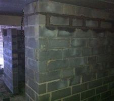 &eacute;l&eacute;vation des murs int&eacute;rieurs du sous sol