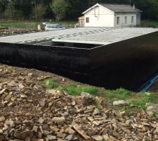 Plancher béton en cours