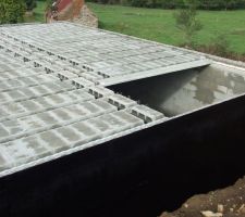 Plancher béton en cours